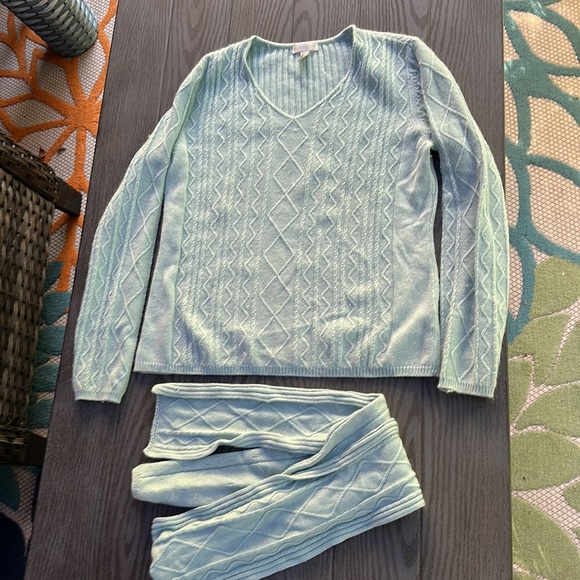 Charter Club Embellished Beaded Sweater & Scarf Set - Picture 2 of 7